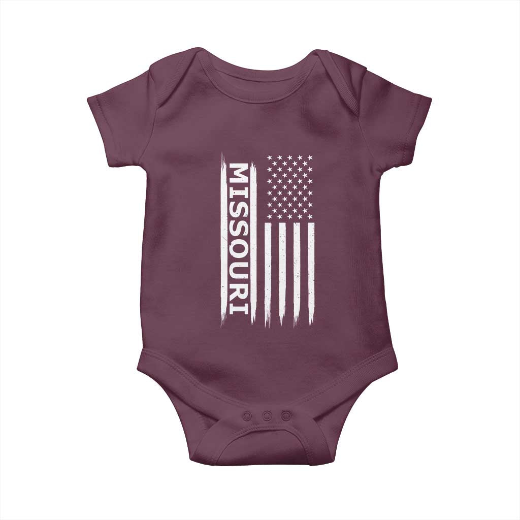 USA Flag Missouri State Pride Baby Onesie Missourian Pride