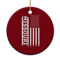 USA Flag Missouri State Pride Ceramic Ornament Missourian Pride