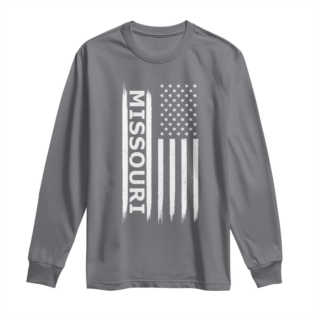 USA Flag Missouri State Pride Long Sleeve Shirt Missourian Pride