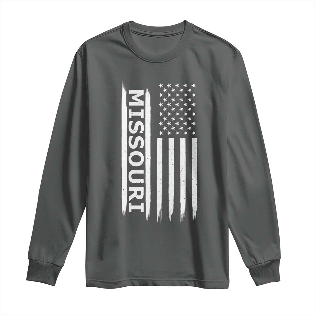 USA Flag Missouri State Pride Long Sleeve Shirt Missourian Pride