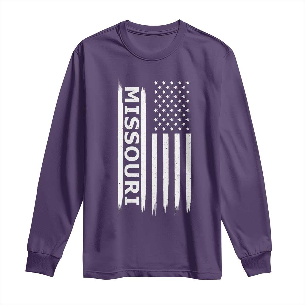 USA Flag Missouri State Pride Long Sleeve Shirt Missourian Pride