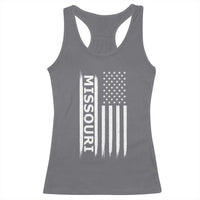 USA Flag Missouri State Pride Racerback Tank Top Missourian Pride