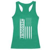 USA Flag Missouri State Pride Racerback Tank Top Missourian Pride