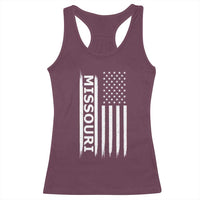 USA Flag Missouri State Pride Racerback Tank Top Missourian Pride