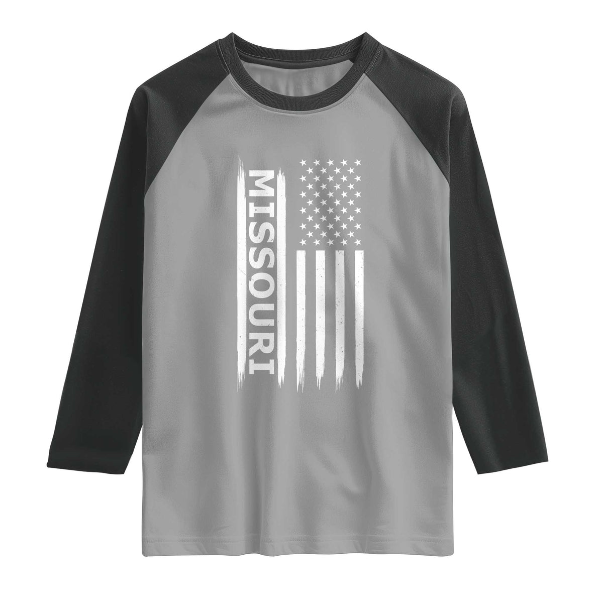 USA Flag Missouri State Pride Raglan Shirt Missourian Pride