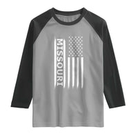 USA Flag Missouri State Pride Raglan Shirt Missourian Pride