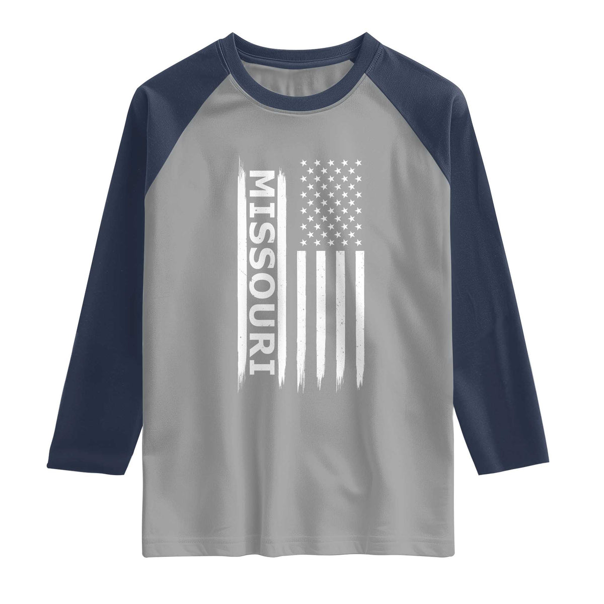 USA Flag Missouri State Pride Raglan Shirt Missourian Pride