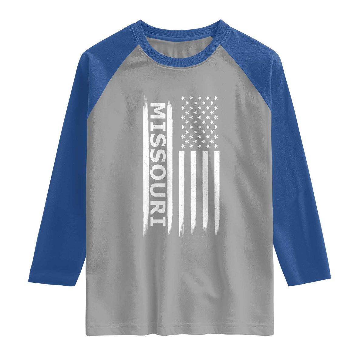 USA Flag Missouri State Pride Raglan Shirt Missourian Pride