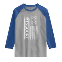 USA Flag Missouri State Pride Raglan Shirt Missourian Pride