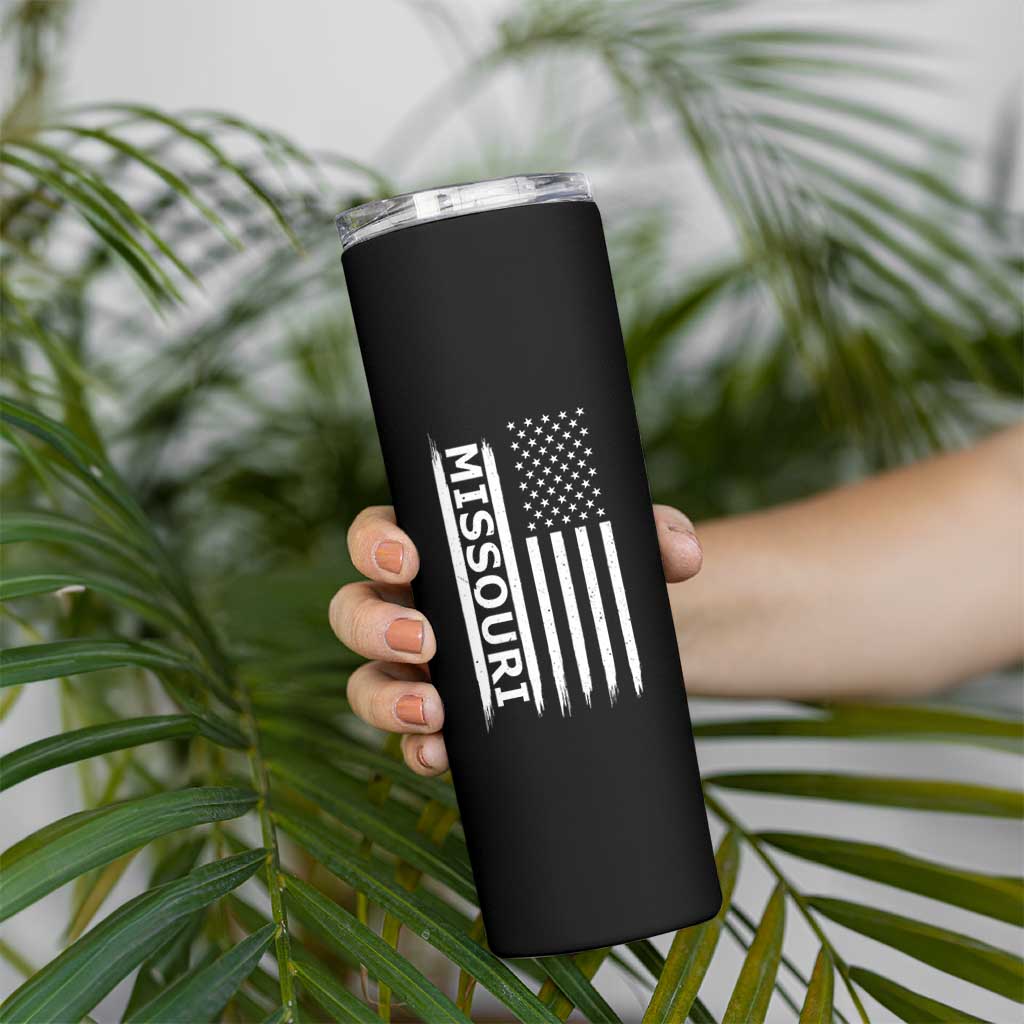 USA Flag Missouri State Pride Skinny Tumbler Missourian Pride
