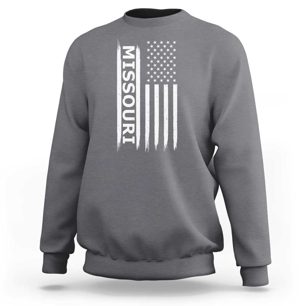 USA Flag Missouri State Pride Sweatshirt Missourian Pride