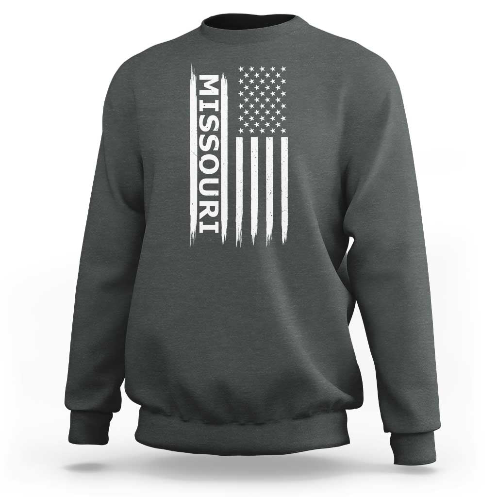 USA Flag Missouri State Pride Sweatshirt Missourian Pride