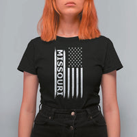 USA Flag Missouri State Pride T Shirt For Women Missourian Pride