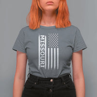 USA Flag Missouri State Pride T Shirt For Women Missourian Pride