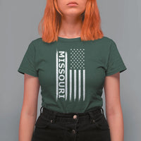 USA Flag Missouri State Pride T Shirt For Women Missourian Pride