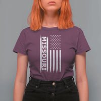 USA Flag Missouri State Pride T Shirt For Women Missourian Pride