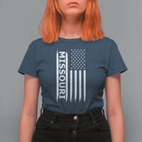 USA Flag Missouri State Pride T Shirt For Women Missourian Pride