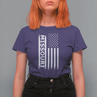 USA Flag Missouri State Pride T Shirt For Women Missourian Pride