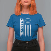 USA Flag Missouri State Pride T Shirt For Women Missourian Pride