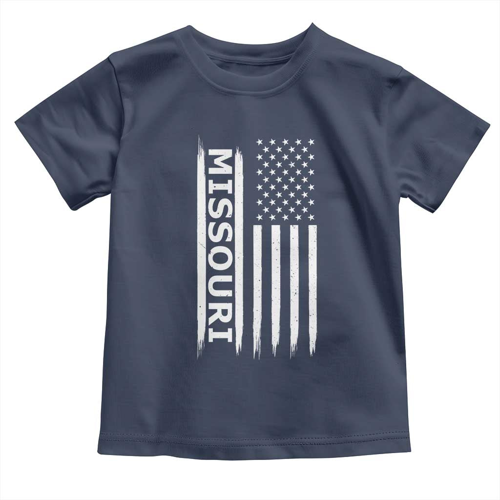 USA Flag Missouri State Pride Toddler T Shirt Missourian Pride