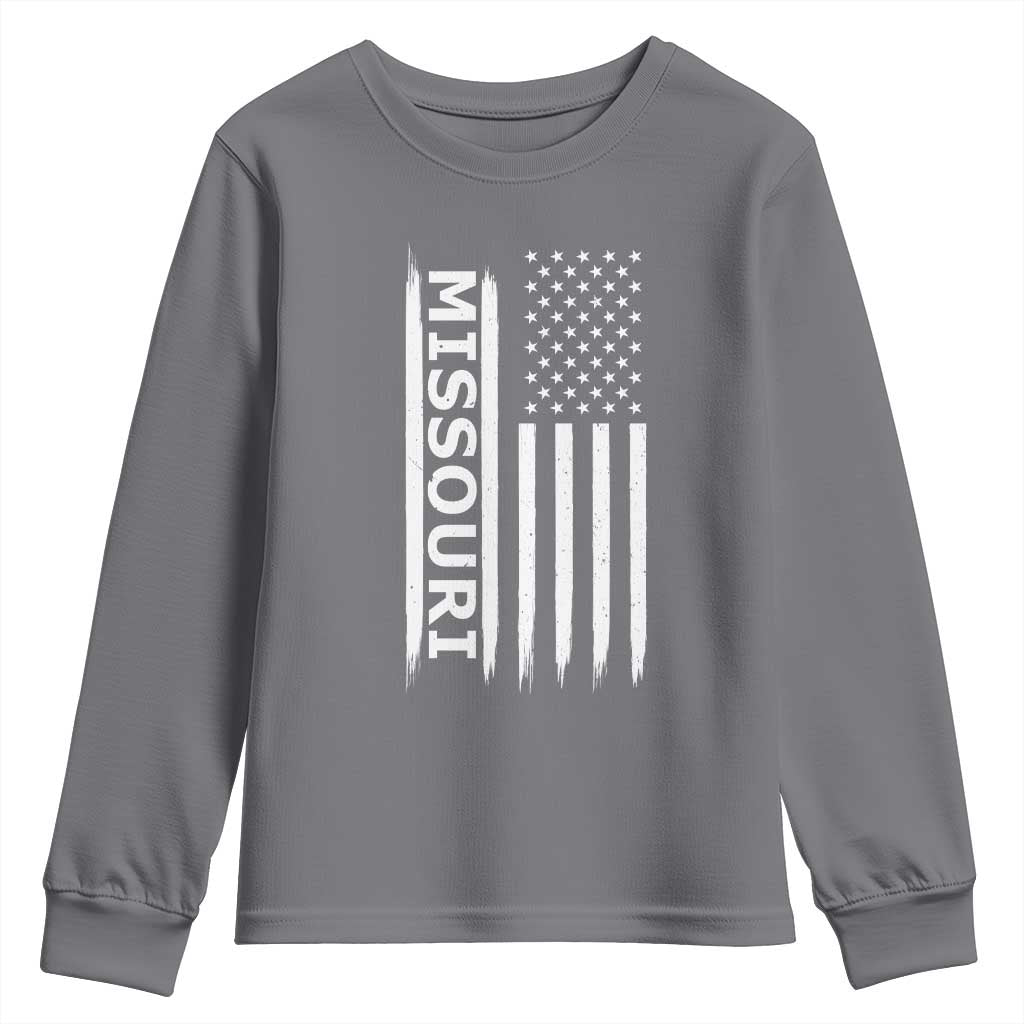 USA Flag Missouri State Pride Youth Sweatshirt Missourian Pride