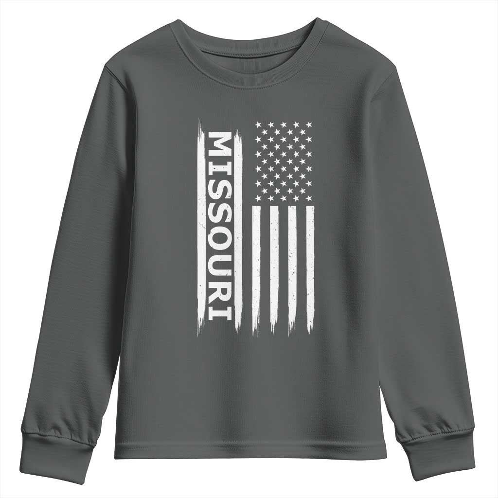 USA Flag Missouri State Pride Youth Sweatshirt Missourian Pride