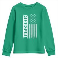 USA Flag Missouri State Pride Youth Sweatshirt Missourian Pride