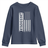 USA Flag Missouri State Pride Youth Sweatshirt Missourian Pride