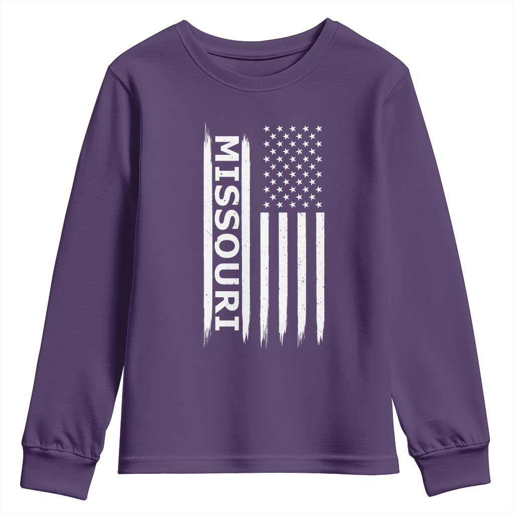 USA Flag Missouri State Pride Youth Sweatshirt Missourian Pride