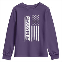 USA Flag Missouri State Pride Youth Sweatshirt Missourian Pride