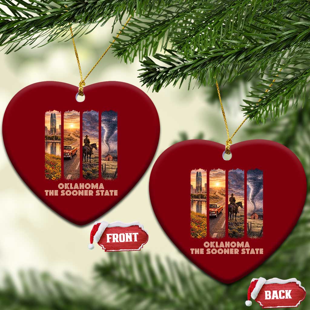 The Sooner State Pride Ceramic Ornament Gift for Oklahomans