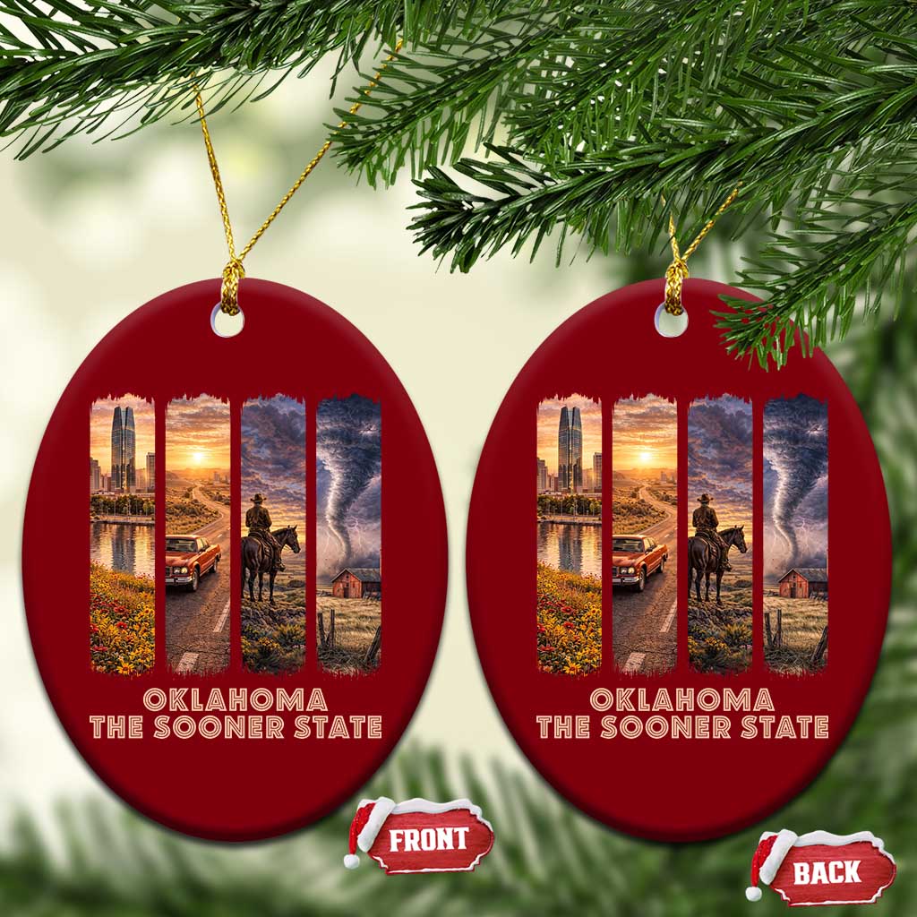 The Sooner State Pride Ceramic Ornament Gift for Oklahomans