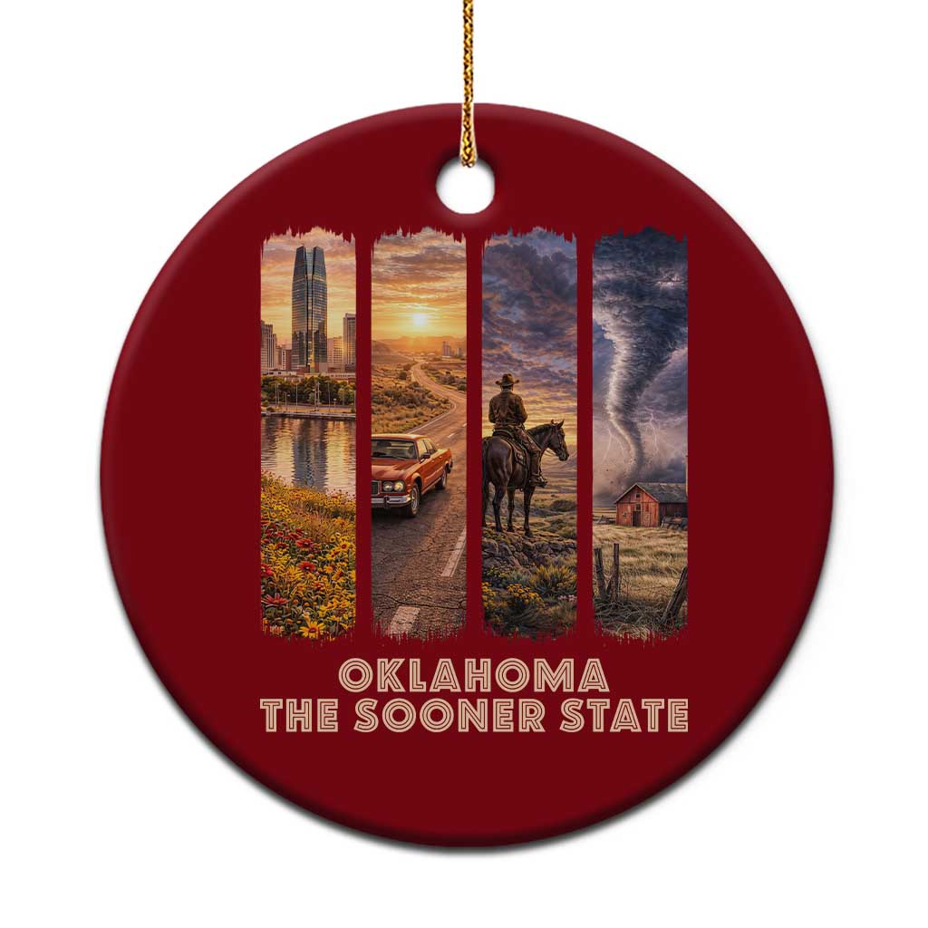 The Sooner State Pride Ceramic Ornament Gift for Oklahomans
