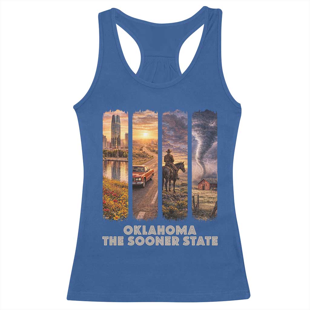 The Sooner State Pride Racerback Tank Top Gift for Oklahomans