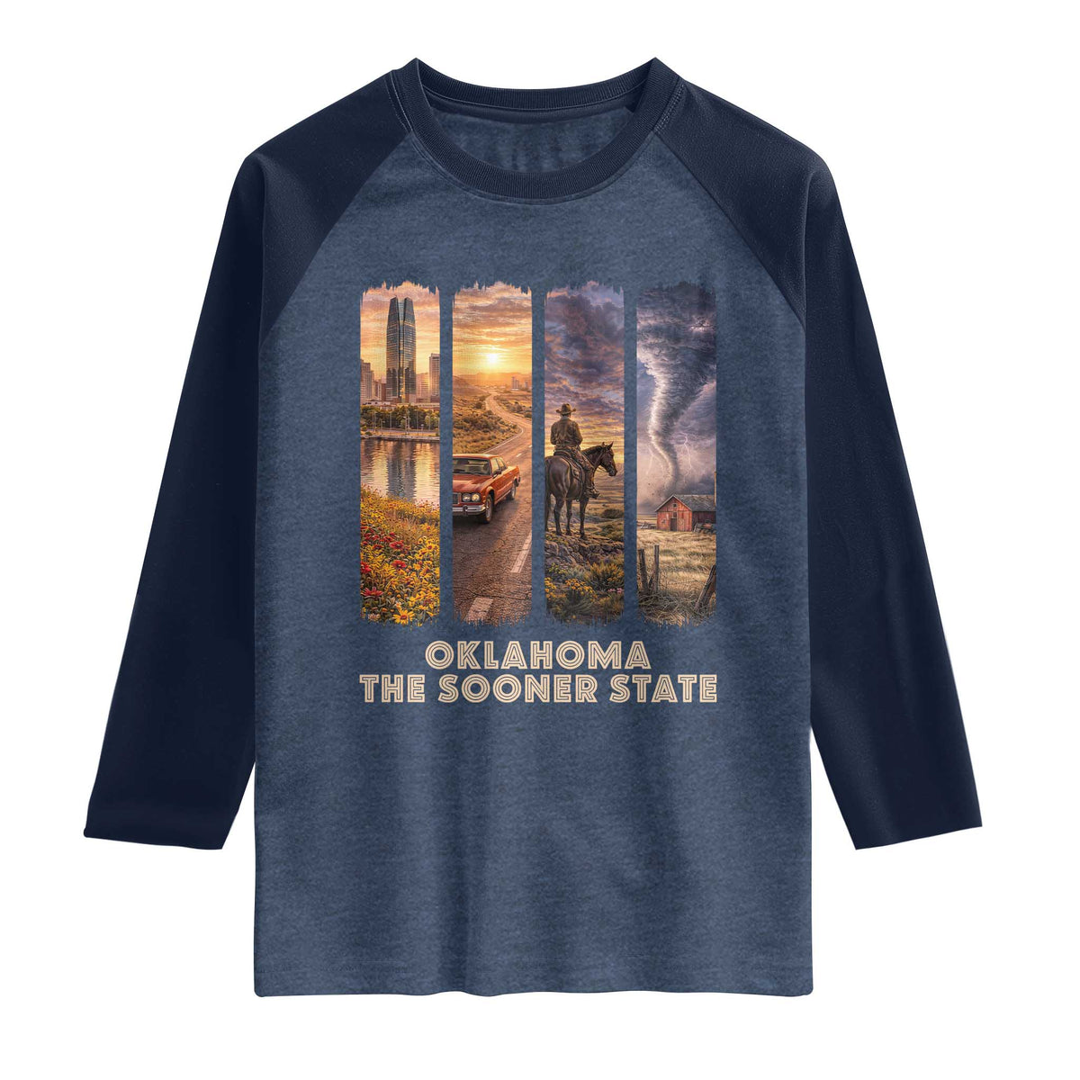 The Sooner State Pride Raglan Shirt Gift for Oklahomans