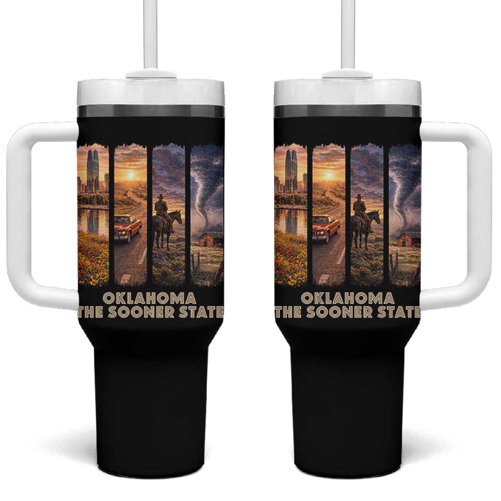 The Sooner State Pride Tumbler With Handle Gift for Oklahomans