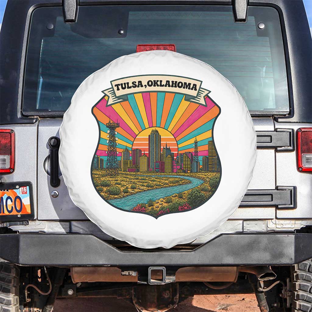 Route Highway 66 Tulsa Oklahoma Spare Tire Cover Mother Road Travel Gift