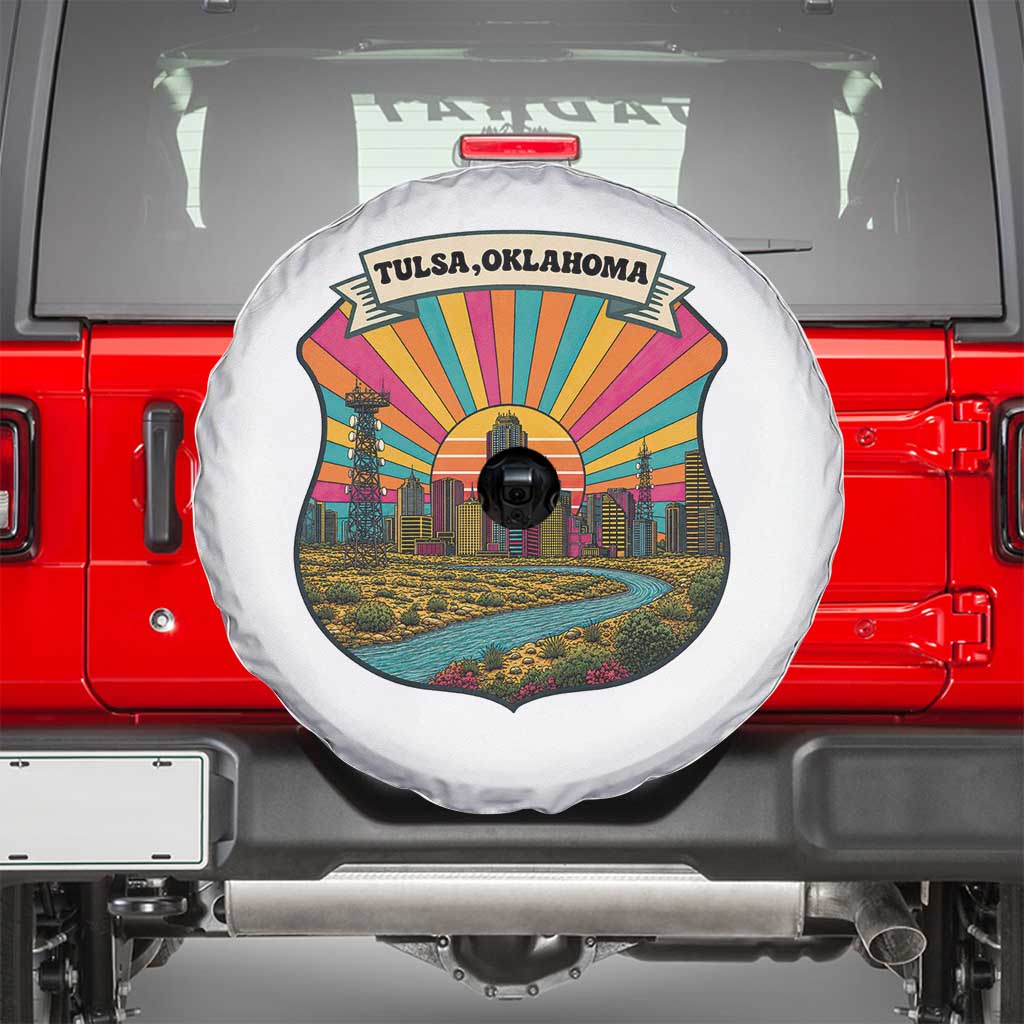 Route Highway 66 Tulsa Oklahoma Spare Tire Cover Mother Road Travel Gift