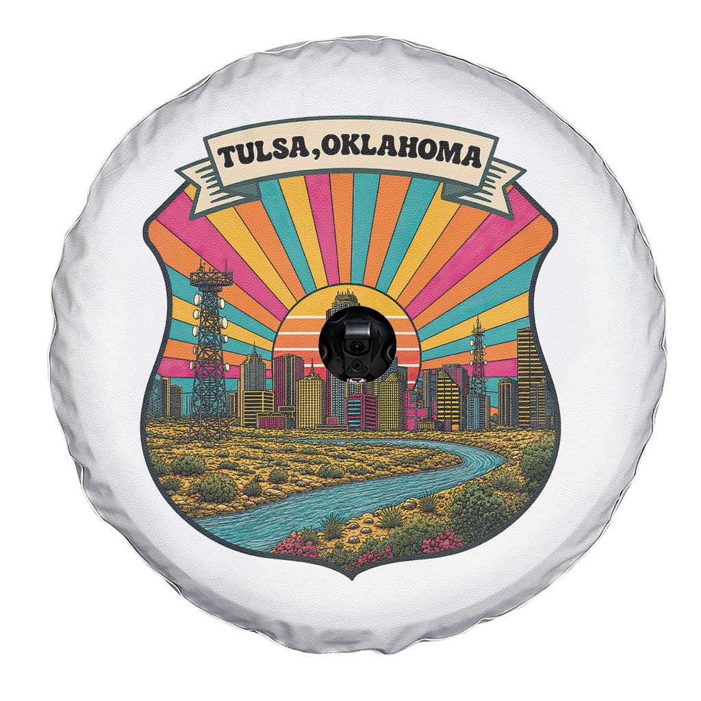 Route Highway 66 Tulsa Oklahoma Spare Tire Cover Mother Road Travel Gift