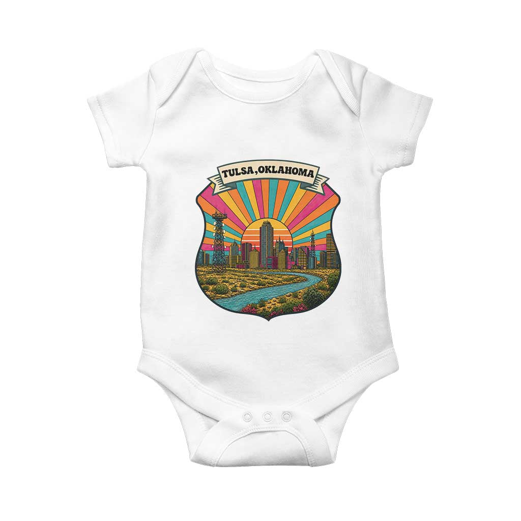 Route Highway 66 Tulsa Oklahoma Baby Onesie Mother Road Travel Gift