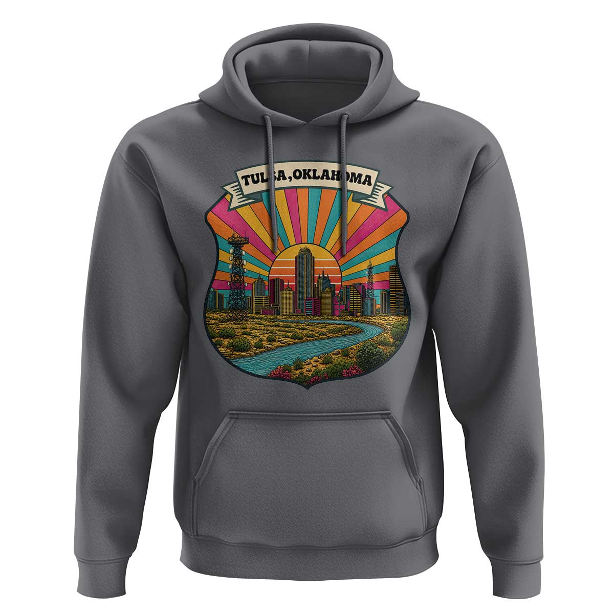 Route Highway 66 Tulsa Oklahoma Hoodie Mother Road Travel Gift