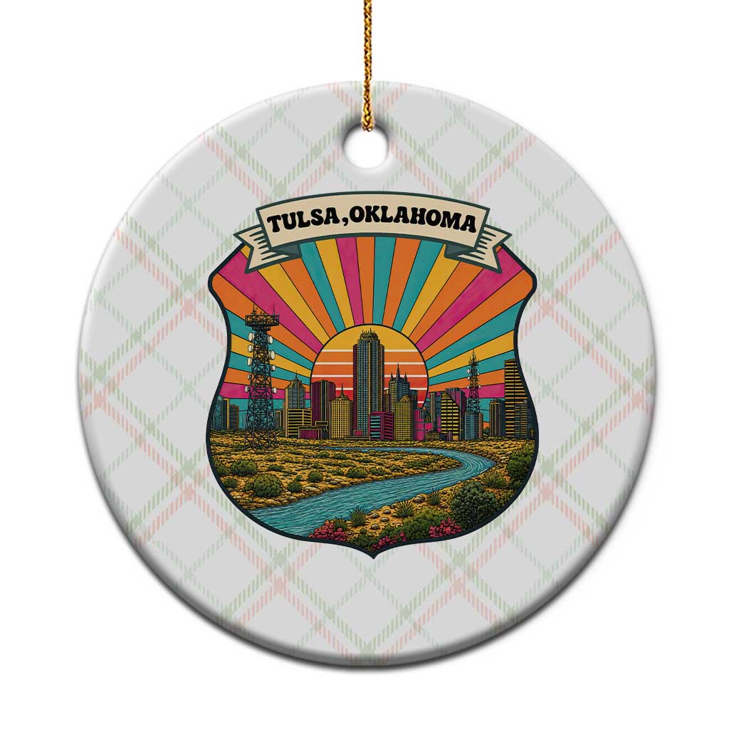 Route Highway 66 Tulsa Oklahoma Ceramic Ornament Mother Road Travel Gift