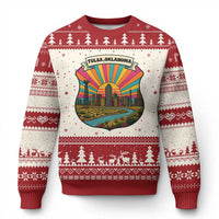 Route Highway 66 Tulsa Oklahoma Ugly Christmas Sweater Mother Road Travel Gift
