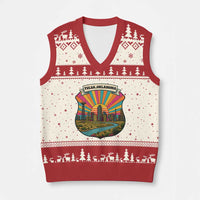 Route Highway 66 Tulsa Oklahoma V-Neck Knit Sweater Vest Mother Road Travel Gift