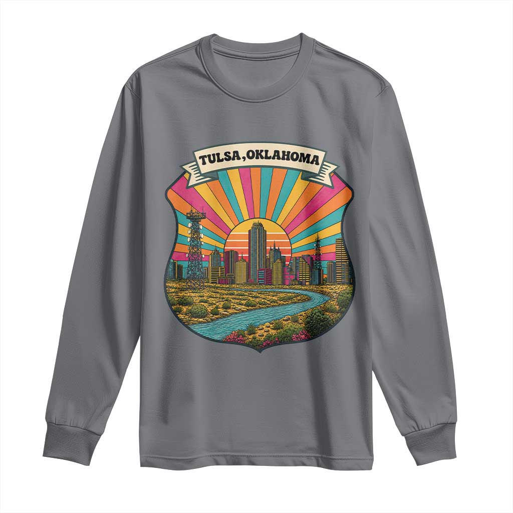 Route Highway 66 Tulsa Oklahoma Long Sleeve Shirt Mother Road Travel Gift