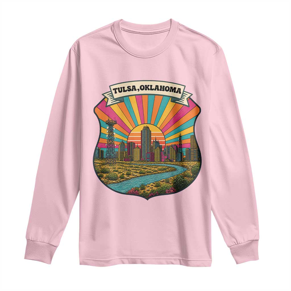 Route Highway 66 Tulsa Oklahoma Long Sleeve Shirt Mother Road Travel Gift