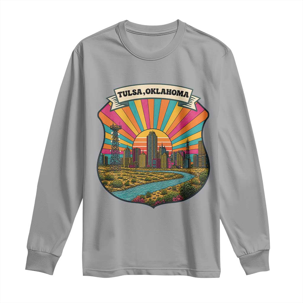 Route Highway 66 Tulsa Oklahoma Long Sleeve Shirt Mother Road Travel Gift