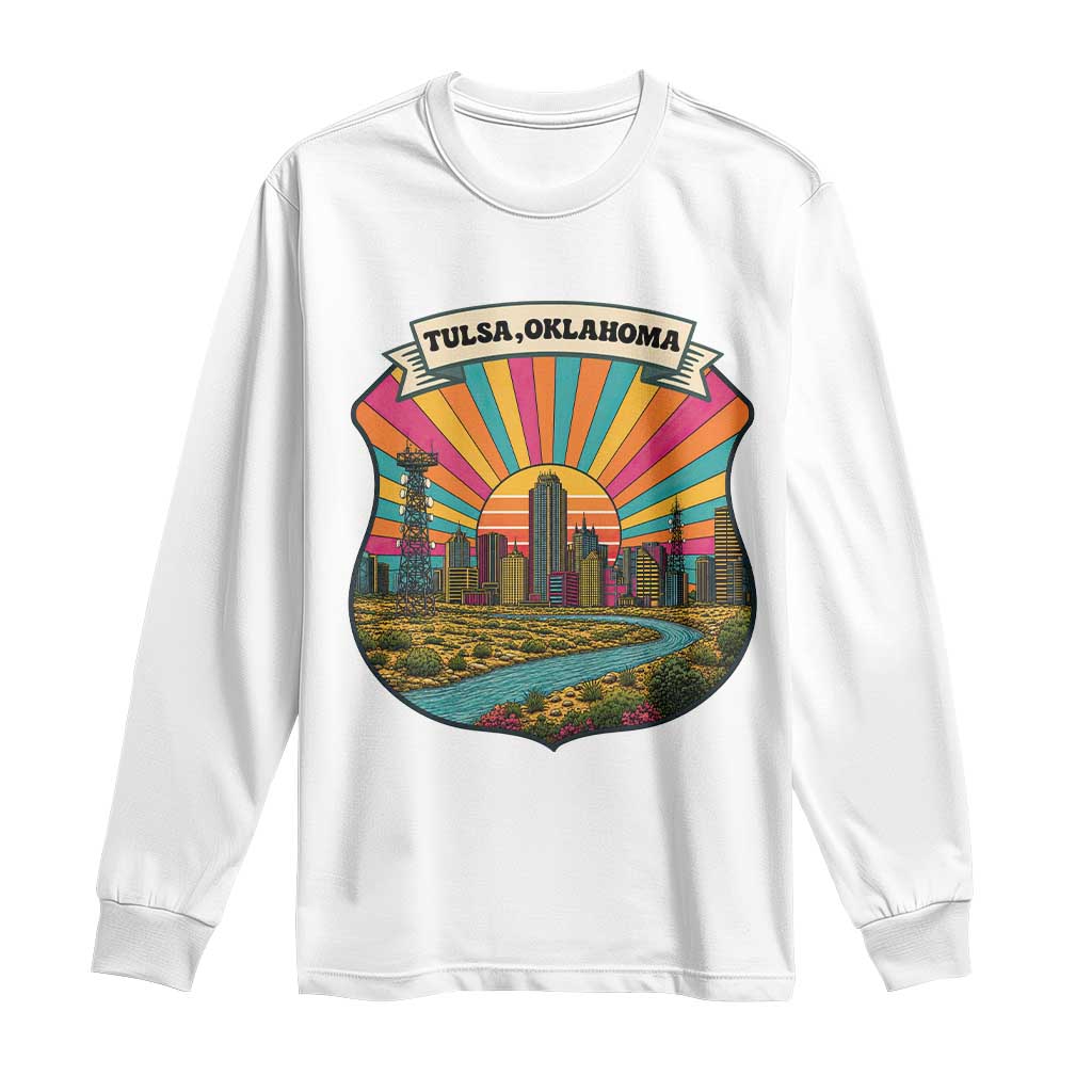 Route Highway 66 Tulsa Oklahoma Long Sleeve Shirt Mother Road Travel Gift