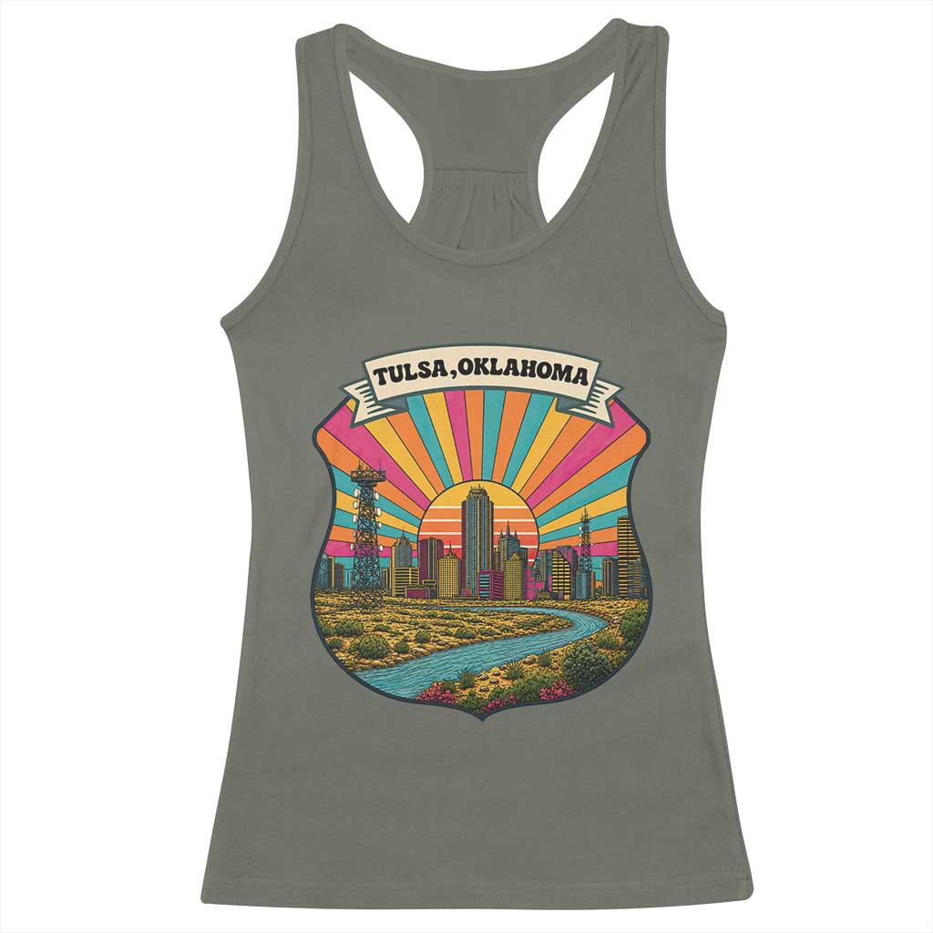 Route Highway 66 Tulsa Oklahoma Racerback Tank Top Mother Road Travel Gift