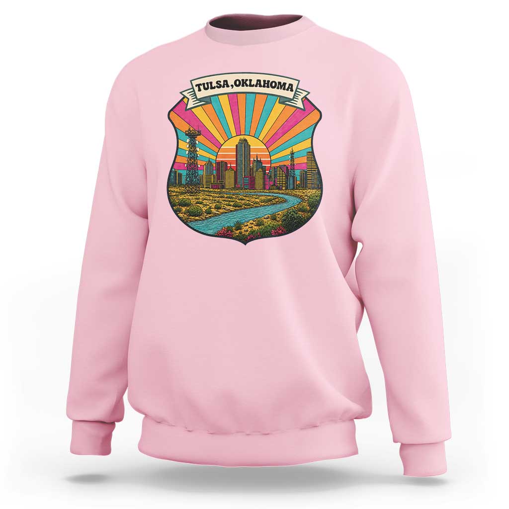 Route Highway 66 Tulsa Oklahoma Sweatshirt Mother Road Travel Gift